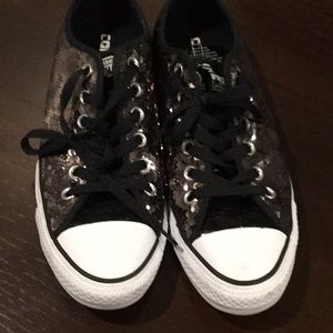 Black sequin Converse AllStars